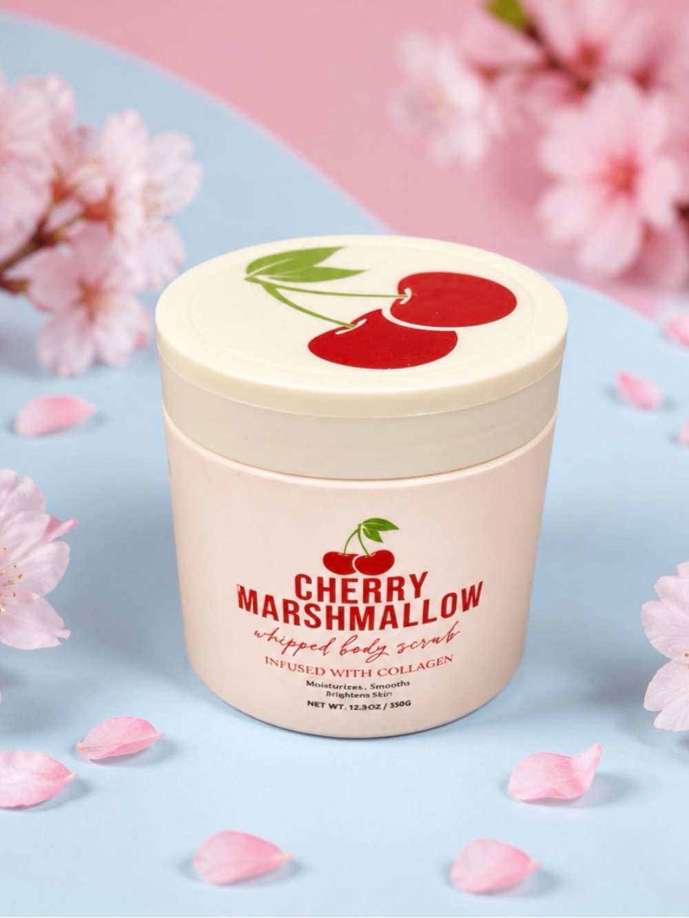 Cherry Marshmallow Whipped Body Scrub - Pink with collagen NWT